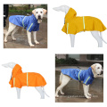 Pet small clothes large raining coat jacket strip hoodie poncho reflective puppy jumpsuit wear with custom big dog raincoats